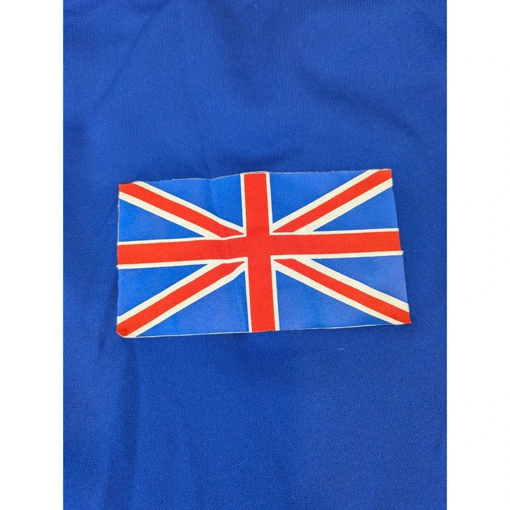 Blue Red Union Jack‎ Track Jacket Full Zip Mens Size L Made in USA VTG Full Zip